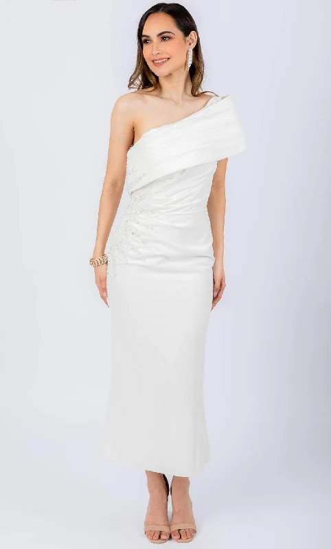Terani Couture 232C1106 - Asymmetrical Cocktail Dress Pencil Office Professional