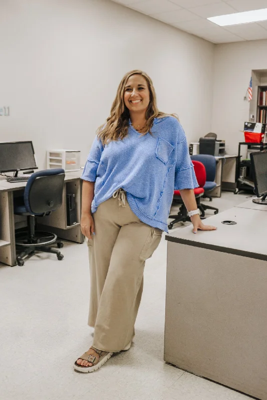 Effortless Behavior Khaki Cargo Pants Elegant Dress Pants