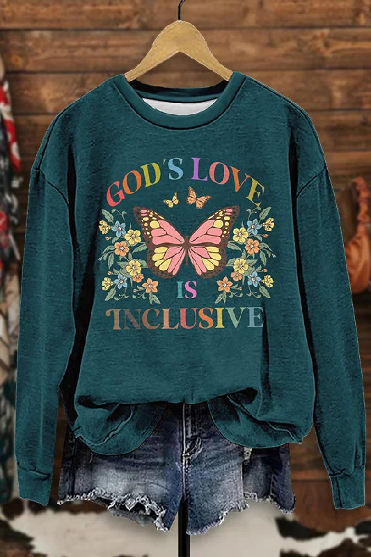 Lgbt Colorful Butterfly Sweatshirt Hoodie with Pocket Utility Practical