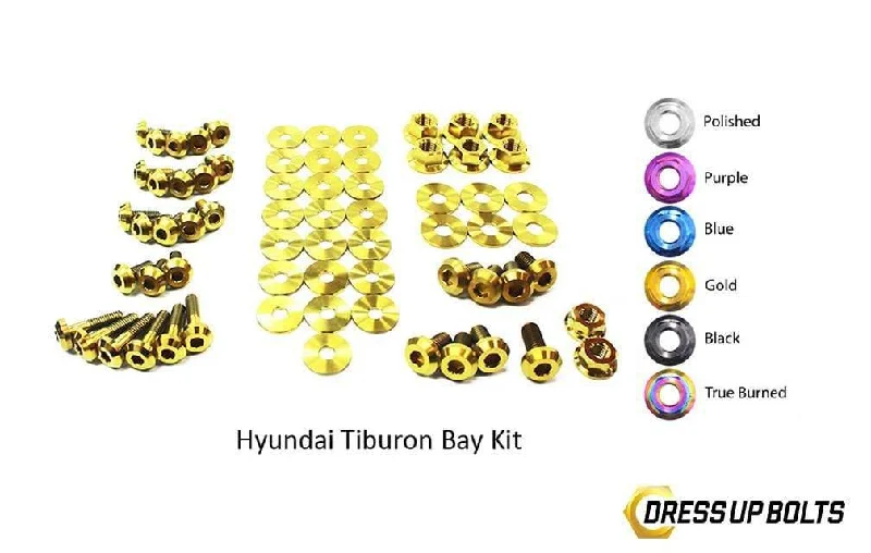 Hyundai Tiburon (2003-2008) Titanium Dress Up Bolts Engine Bay Kit Tunics Fall fleece