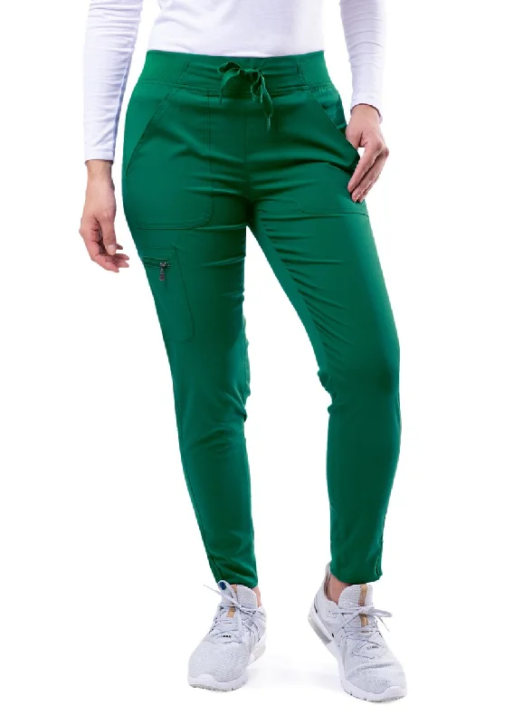 Women's Ultimate Yoga Jogger Pant (Regular)  by Adar XXS-3XL /  HUNTER GREEN High-Waist Trousers