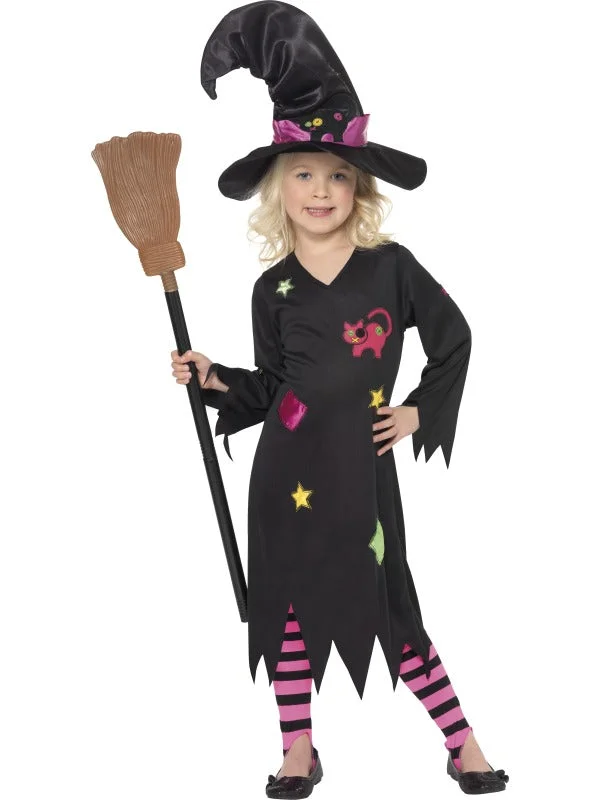 Girls Cinder Witch Halloween Fancy Dress Costume Tunics Canvas sturdy