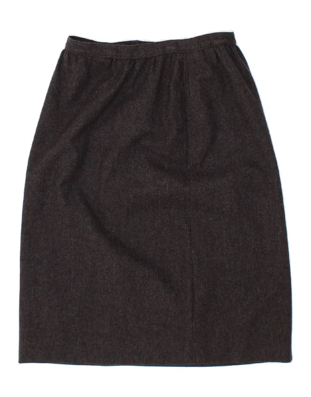 PENDLETON Womens Midi Skirt W30 Medium  Grey Virgin Wool linen skirt breathable