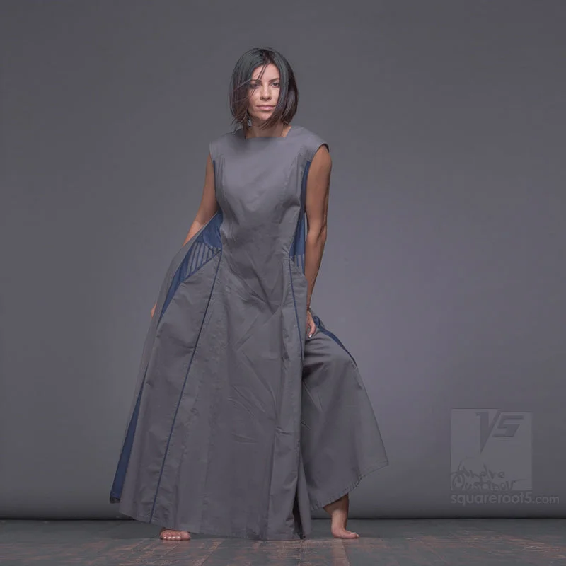 Dress "Revolution" model "SA" Short sleeve Achromatic Tunics Long Elegant