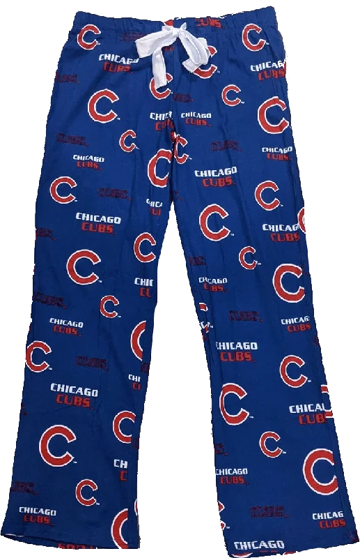 Women's Chicago Cubs AOP Knit Pant by College Concepts Casual Wide Pants