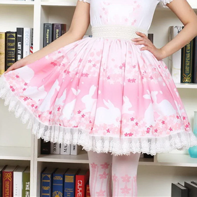 Cherry Blossom Bunny Skirt cashmere skirt soft