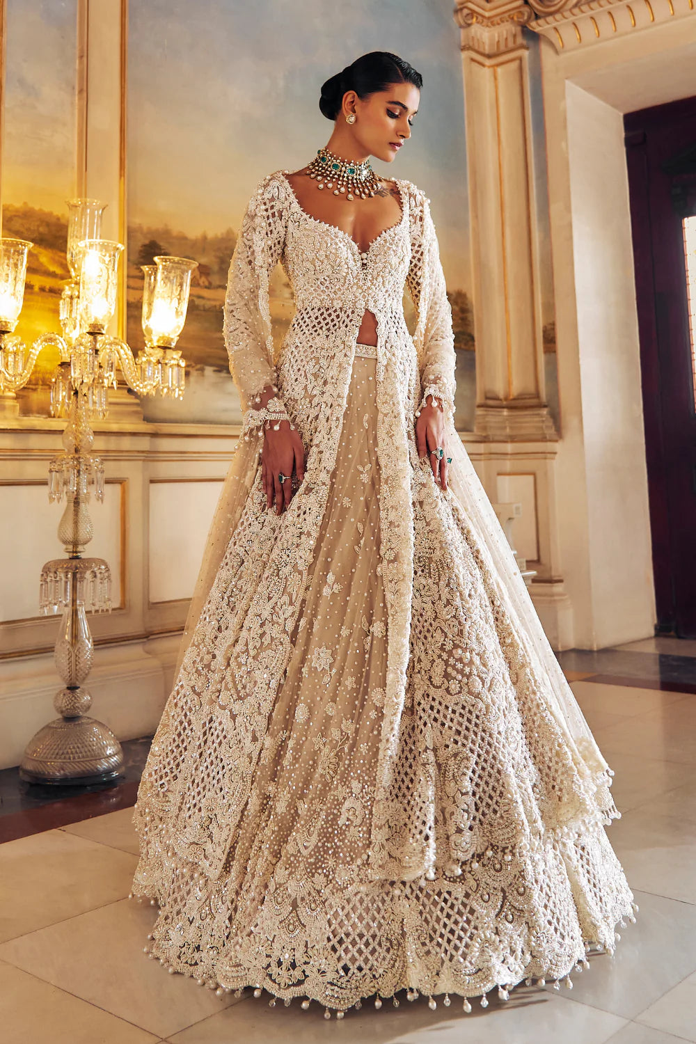 Pearl Jacket Lehenga Set Denim Jacket Leather Jacket Suede Jacket