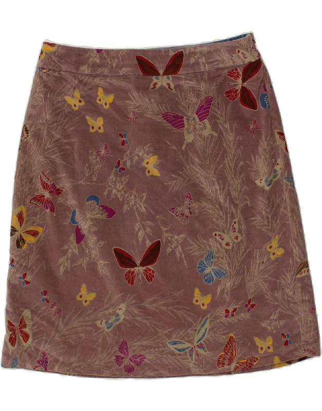 WHITE STUFF Womens Abstract Pattern A-Line Skirt UK 14 Large W34 Purple relaxed fit skirt