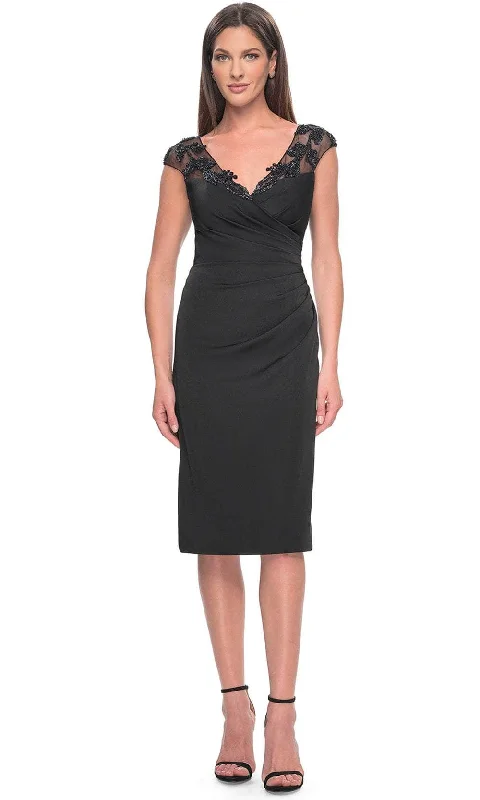 La Femme 31839 - Knee-Length Illusion Formal Dress Tunics Luxurious high-end