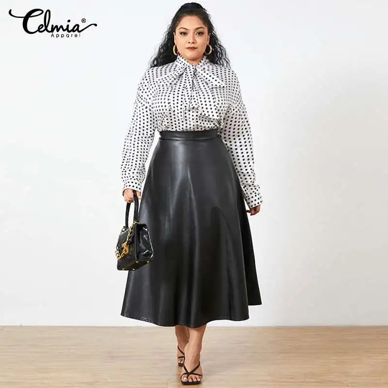 Solid Winter PU Leather Skirt linen skirt natural