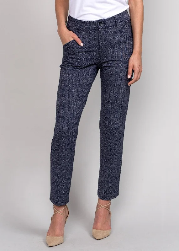 Herringbone Crop Pants Formal Dress Pants