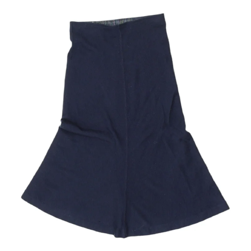 Missoni Womens Navy Blue Midi Mermaid Skirt | Vintage High End Designer VTG lace skirt feminine
