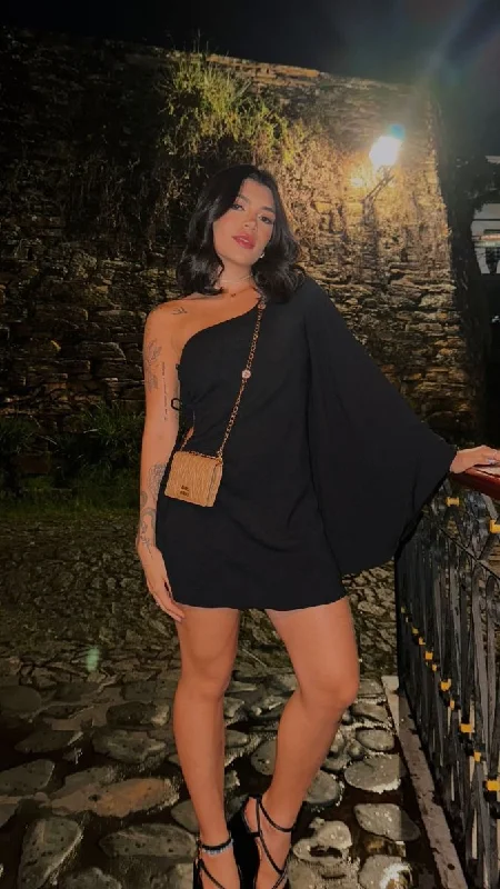 Black One Shoulder Sheath Short Party Dress Homecoming Dress, DP4147 Tunics Top rated