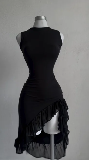 Black Sleeveless Sheath Formal Party Dress Midi Cocktail Dress, DP3272 Tunics Top rated