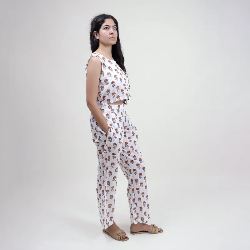 Beautiful Floral Print Top For Girls With Pant Comfortable Fleece Pants