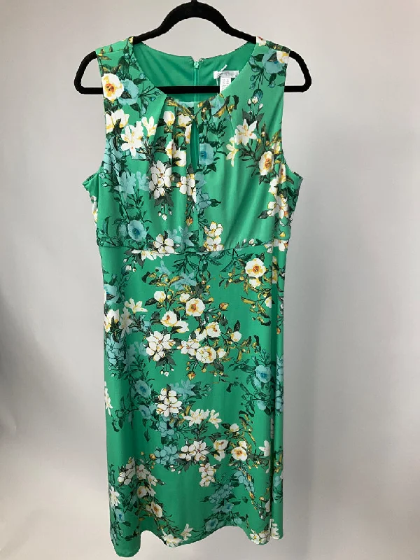LONDON TIMES GREEN FLORAL DRESS SZ 16 Tunics Fashionable chic