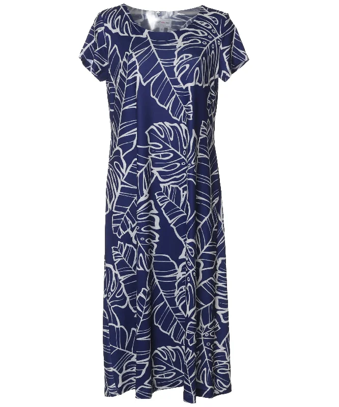 Monstera Knit Dress Knee Length with Sleeves Tunics Bestseller popular