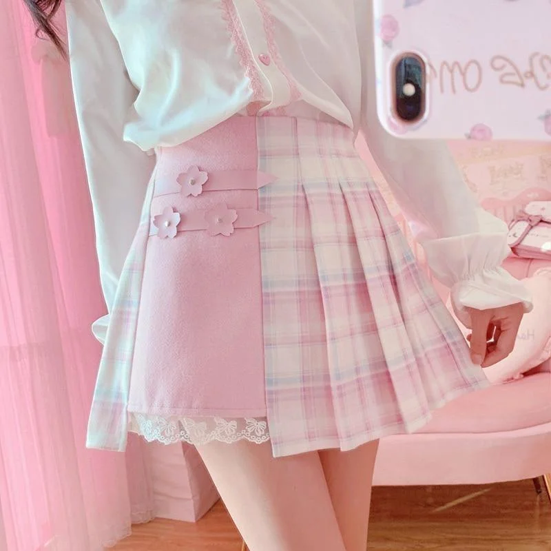Flower Princess Patchwork Skirt tiered skirt playful