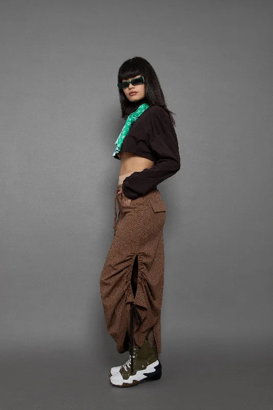 All Over Organic Slit Skirt patchwork skirt art