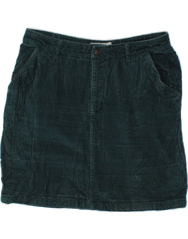 FAT FACE Womens Corduroy Skirt UK 10 Small W32  Blue Cotton velvet skirt plush