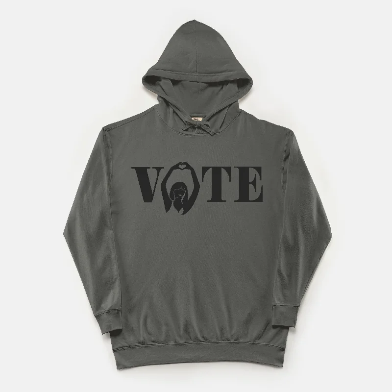 VOTE | BOXY HOODIE | DARK Hoodie with Camouflage Military Edgy