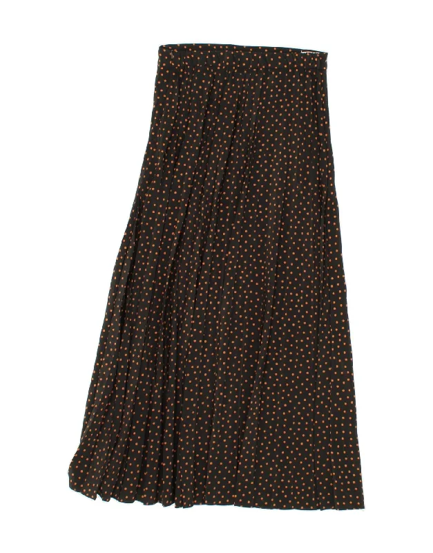 PULL & BEAR Womens Maxi Skirt Medium W28 Black Polka Dot Polyester corduroy skirt durable