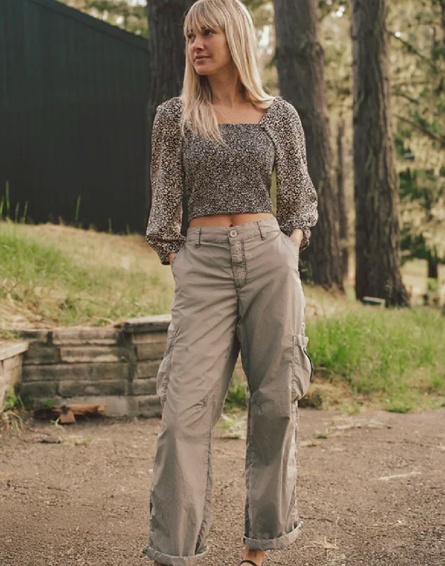 Jo Wide Leg Cargo Pant Casual Drawstring Pants