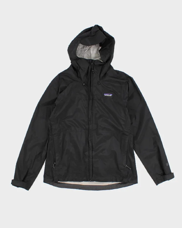 Patagonia Black Hooded Rain Jacket - S Fleece Jacket Down Jacket Parka