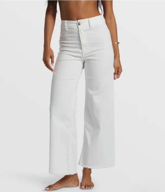 Free Fall Pants- Salt Crystal Comfortable Pleated Pants