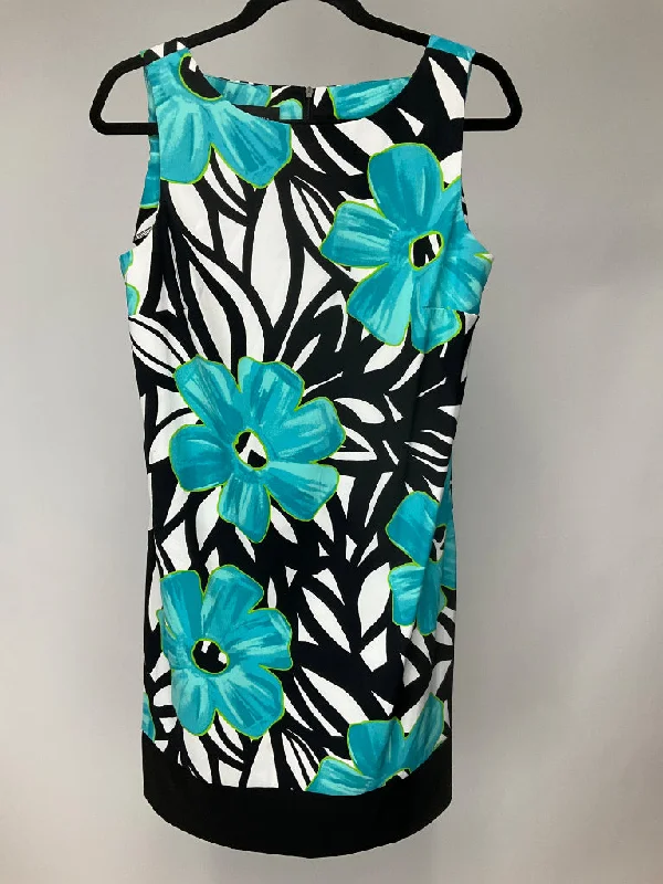 AB STUDIO TURQUOISE DRESS SZ 10 Square Neckline Feminine