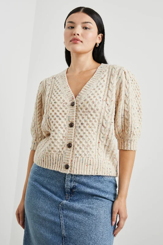 ISLA CARDIGAN - CREAM CONFETTI