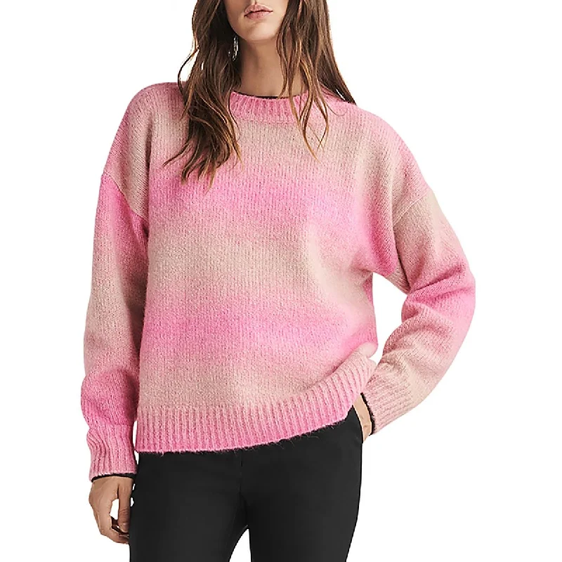 Rag & Bone Womens Alpaca Ribbed Trim Crewneck Sweater