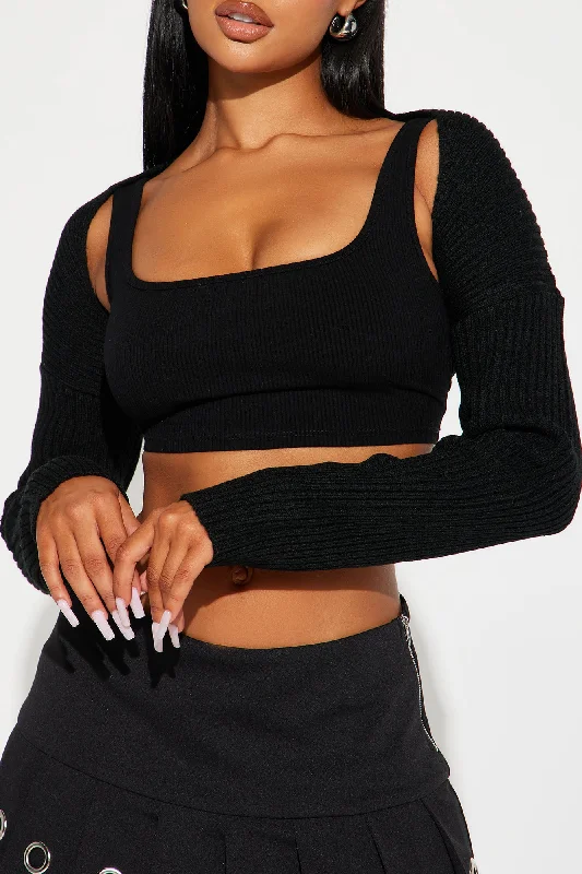 Robyn Bolero Sweater - Black