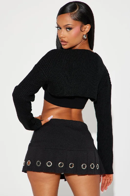 Robyn Bolero Sweater - Black