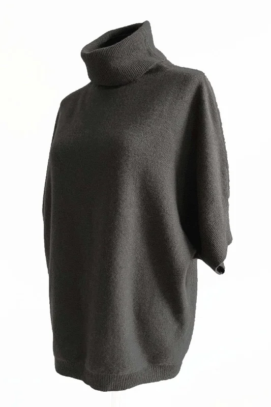 Roll neck batwing cashmere jumper