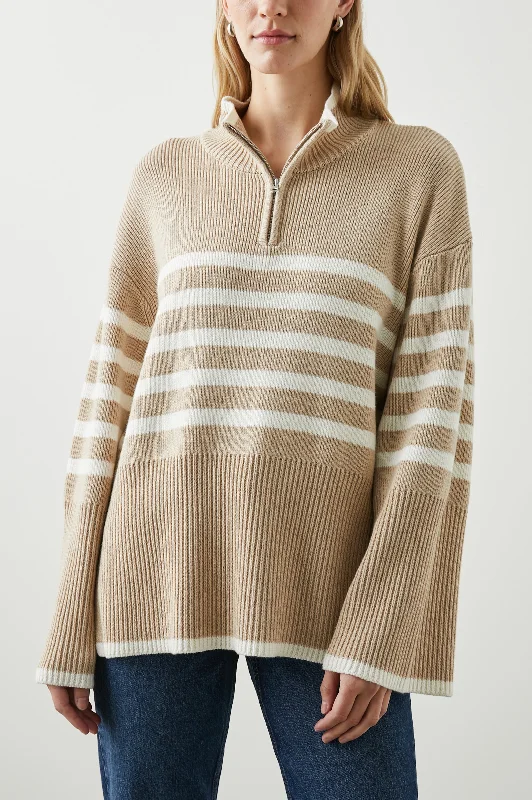 TESSA SWEATER - SAND STRIPE