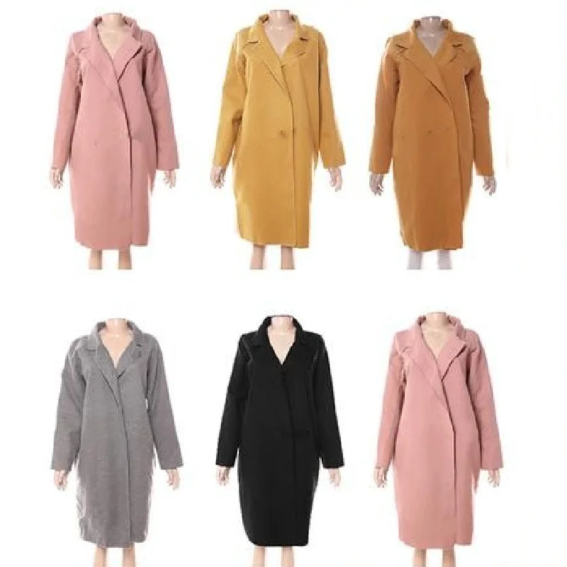 Autumn Turn-Down Collar Trench Coat