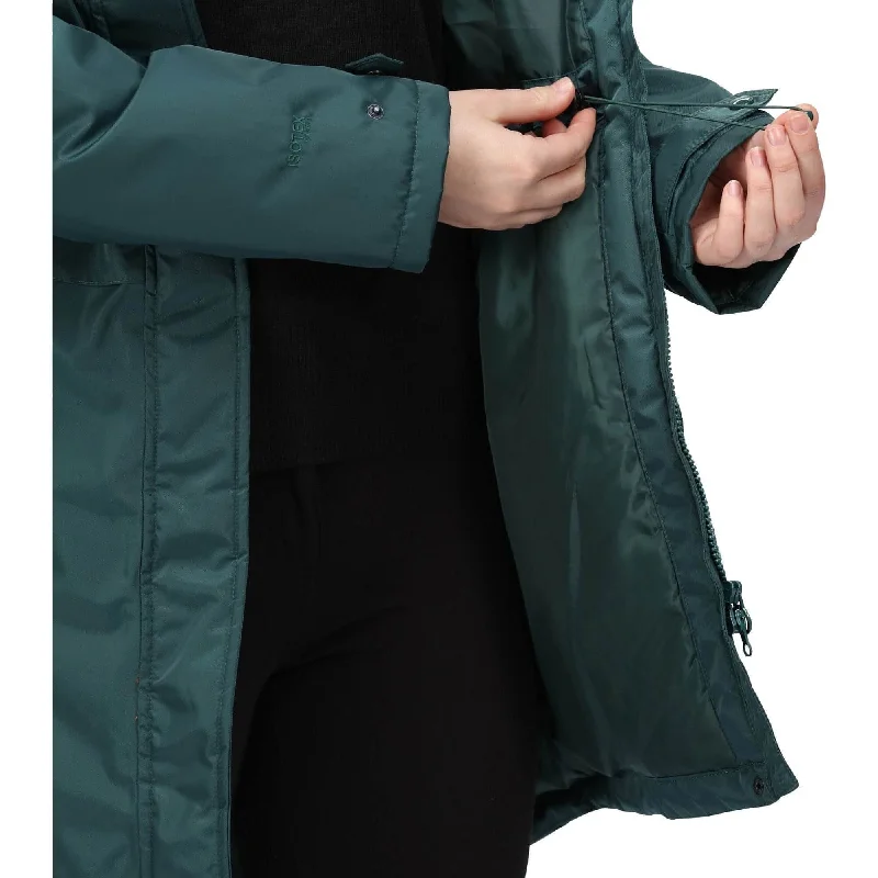 Regatta Lexis Waterproof Insulated Womens Parka Jacket - Green