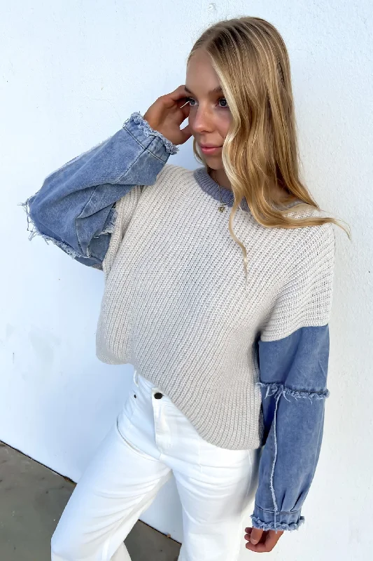 Vayla Knit Jumper Blue Grey