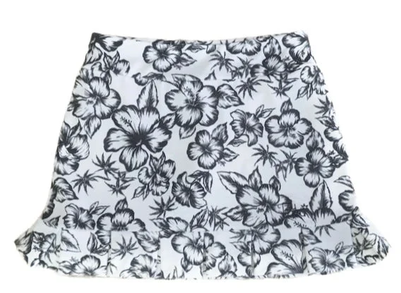 Tzu Tzu White & Black Floral Golf Skort Size XS MSP$150