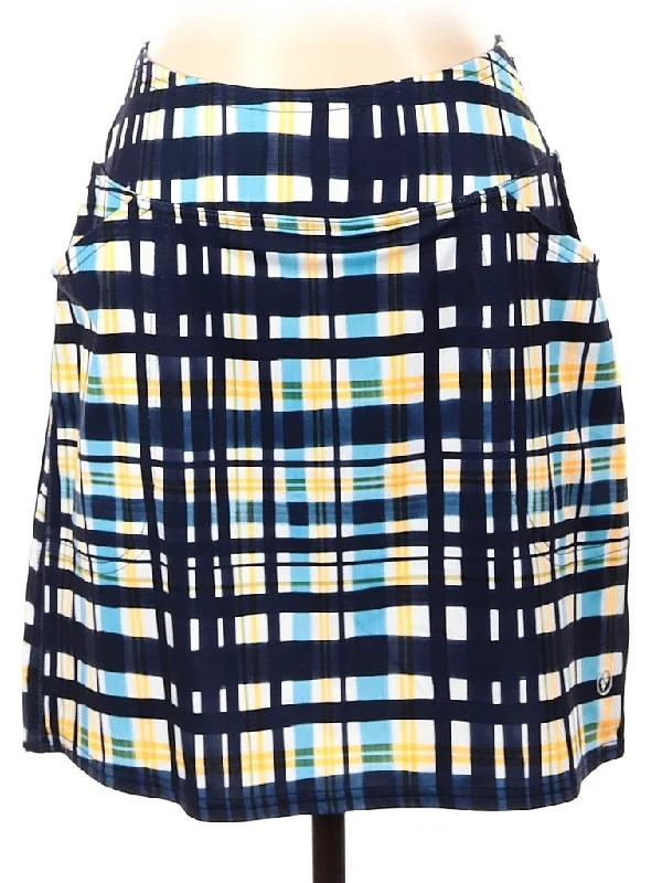 Women's Jofit Navy, White & Yellow Plaid Golf Skort Size XS MSP$90