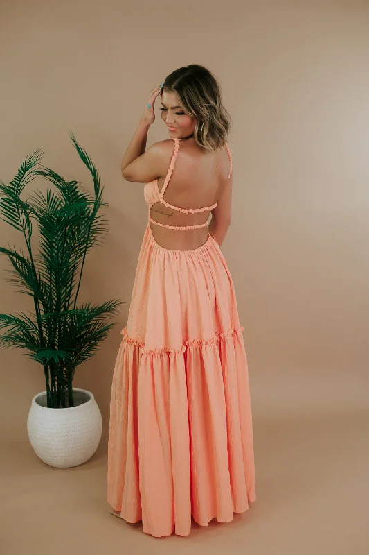 Enchanted Moments Maxi Dress, Orange