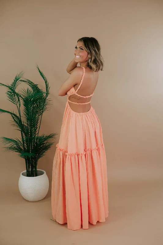 Enchanted Moments Maxi Dress, Orange