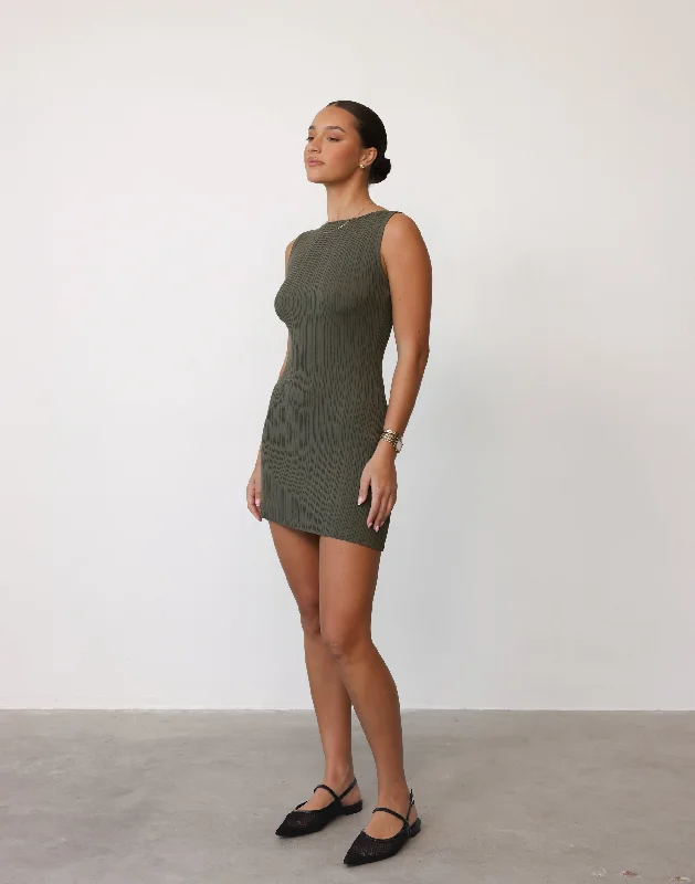 Kienna Mini Dress (Khaki)