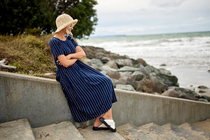 Lemon Tree Monroe Dress - Navy Stripe