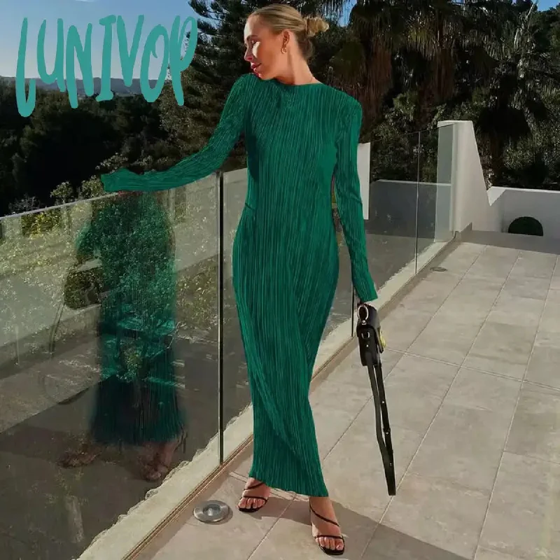 deep green dress / S