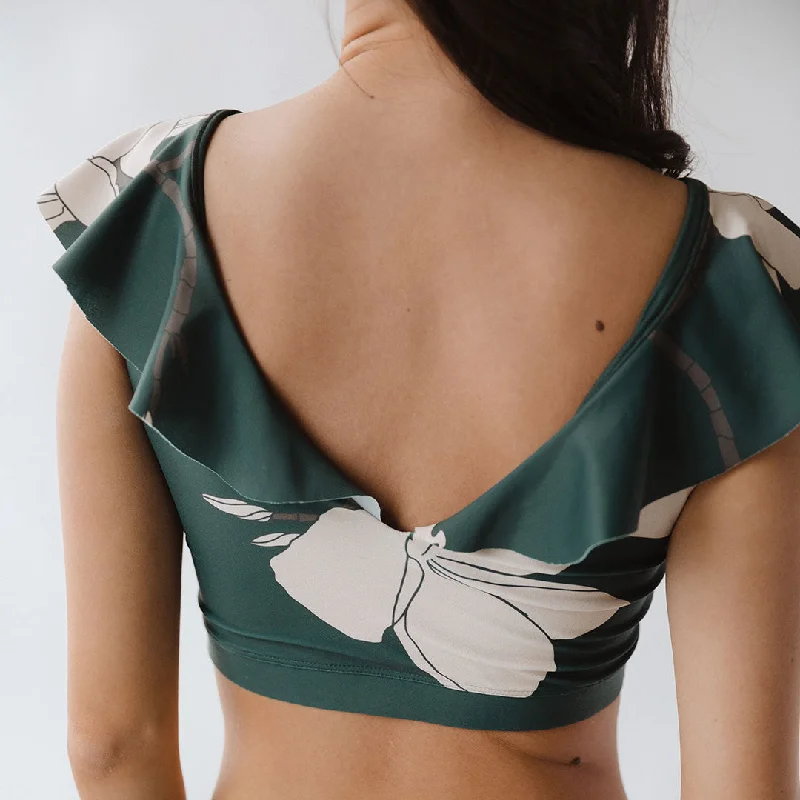 Lauren Swim Crop, Emerald Tigerlily