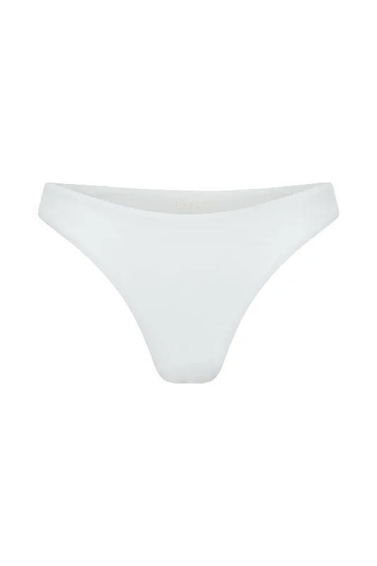 Rosie Recycled Nylon Cheeky Cut Bikini Bottoms - White