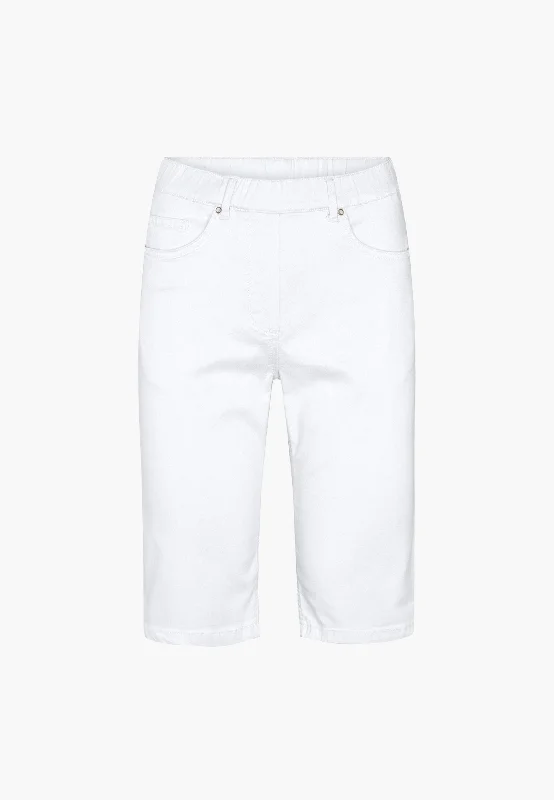 Helen Straight Shorts - White