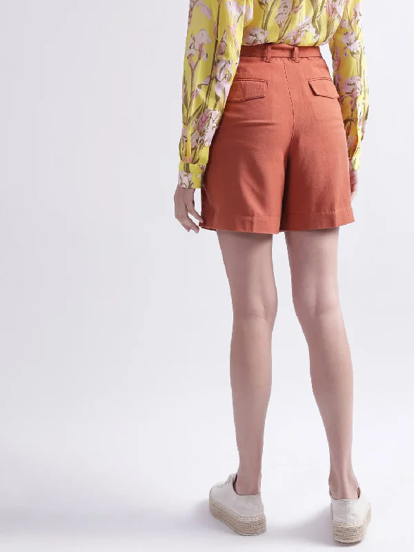 Gant Women High-Rise Loose Fit Cotton Shorts